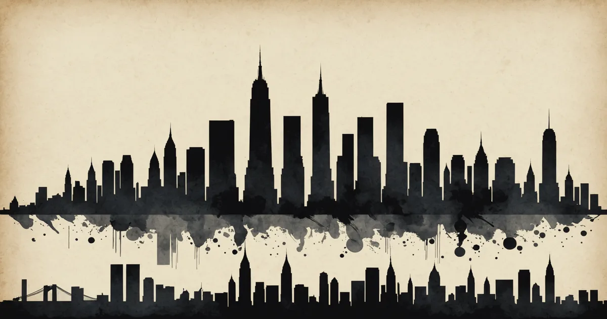 Editorial illustration representing New York state regulatory compliance monitoring complexity