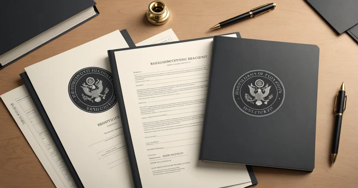 Editorial illustration representing OCC and FDIC joint regulatory guidance documentation